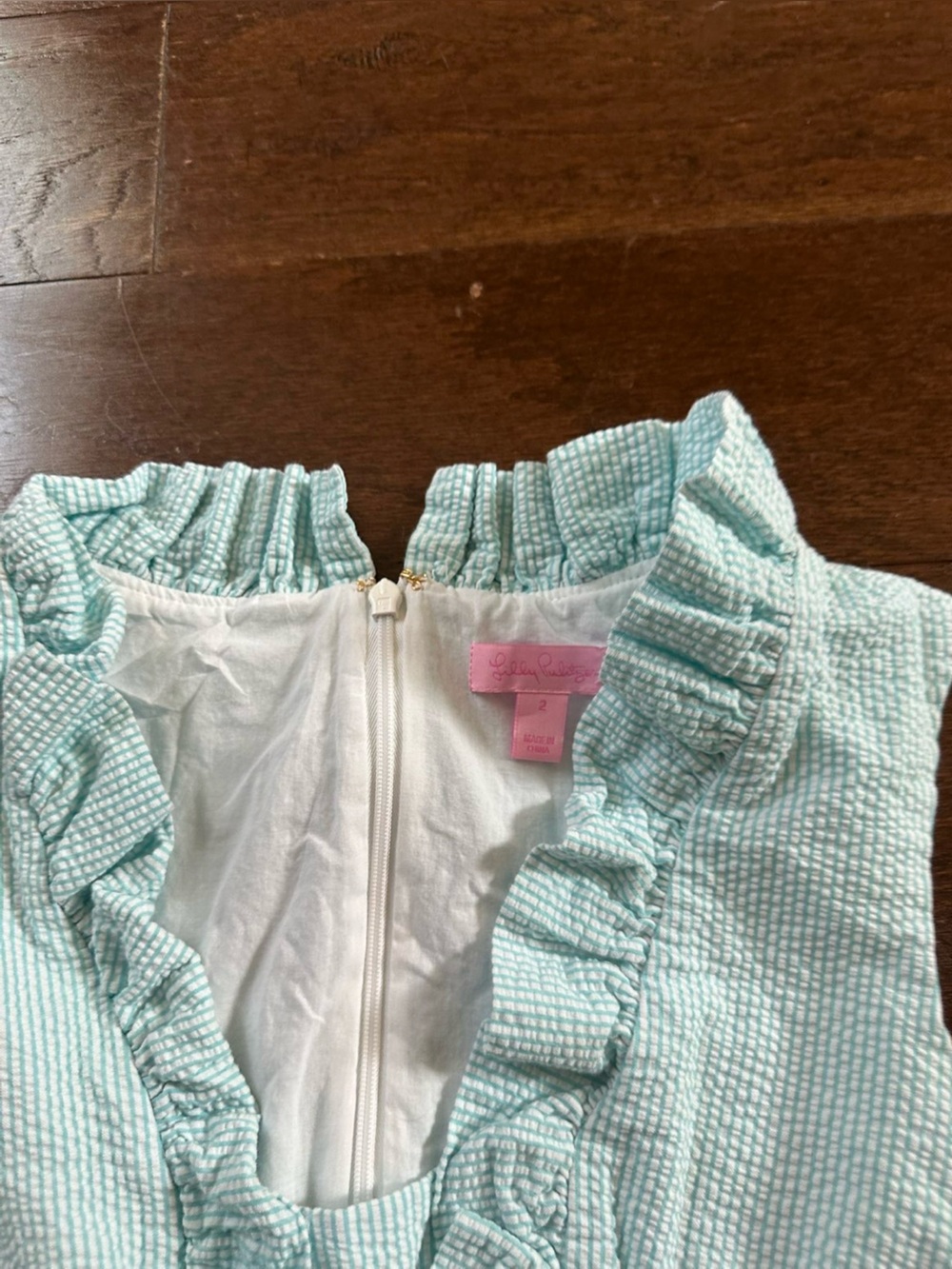 Lilly Pulitzer Adeline Ruffle Neck Shift Dress size 2-like new. - Picture 8 of 9
